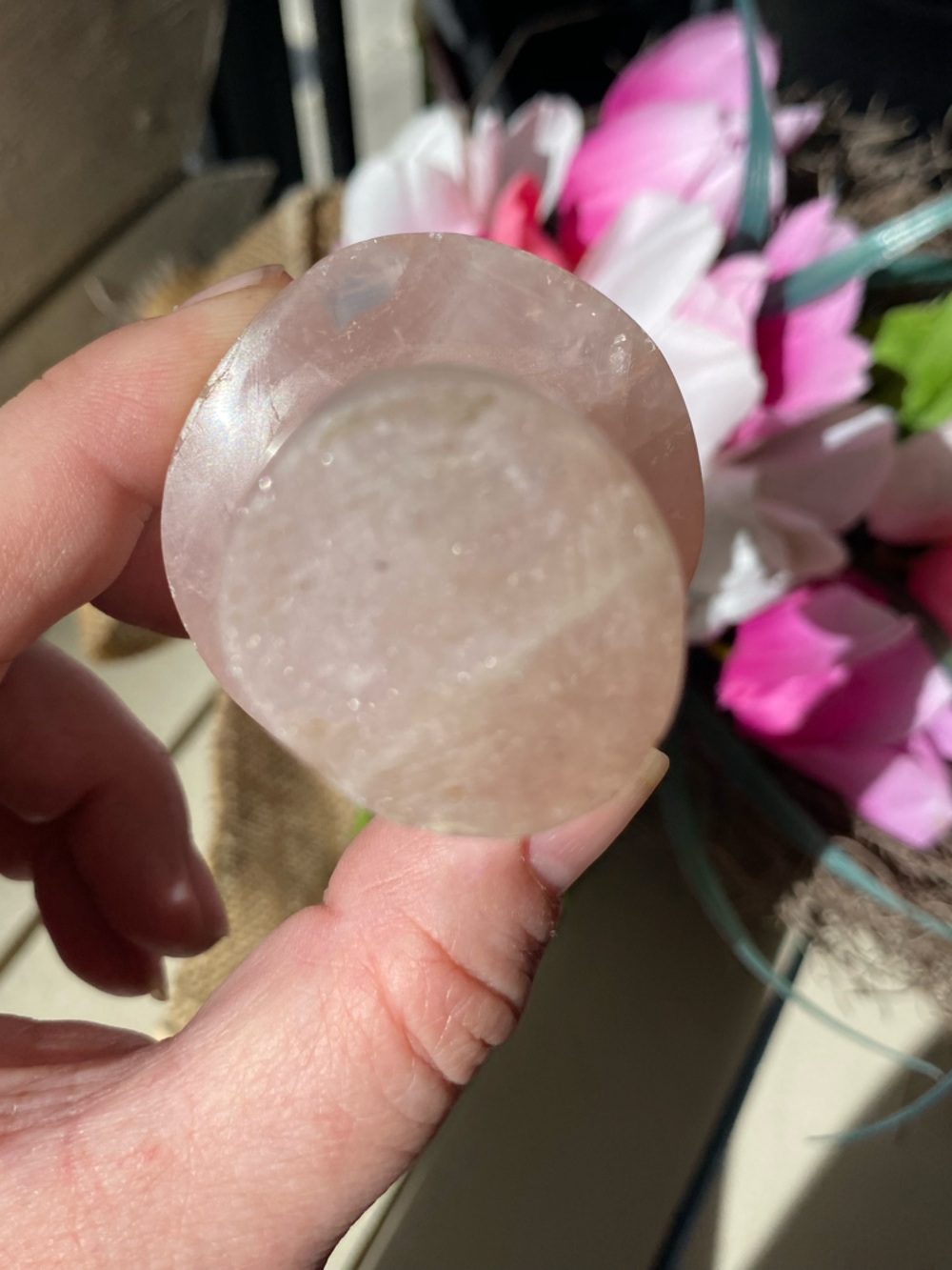 Rose Quartz Mushroom - Picture 10 of 12